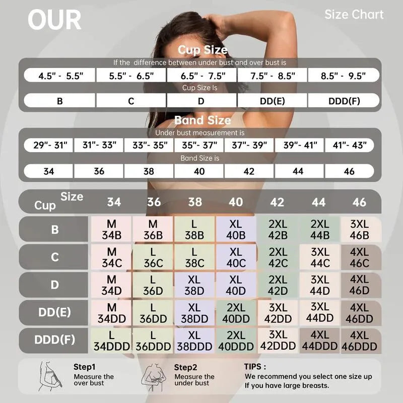 Womens Wireless Jelly Seamless and Wire-free Bra Supportive Full Cup Soft Support Comfortable and Breathable Bra Plus Up