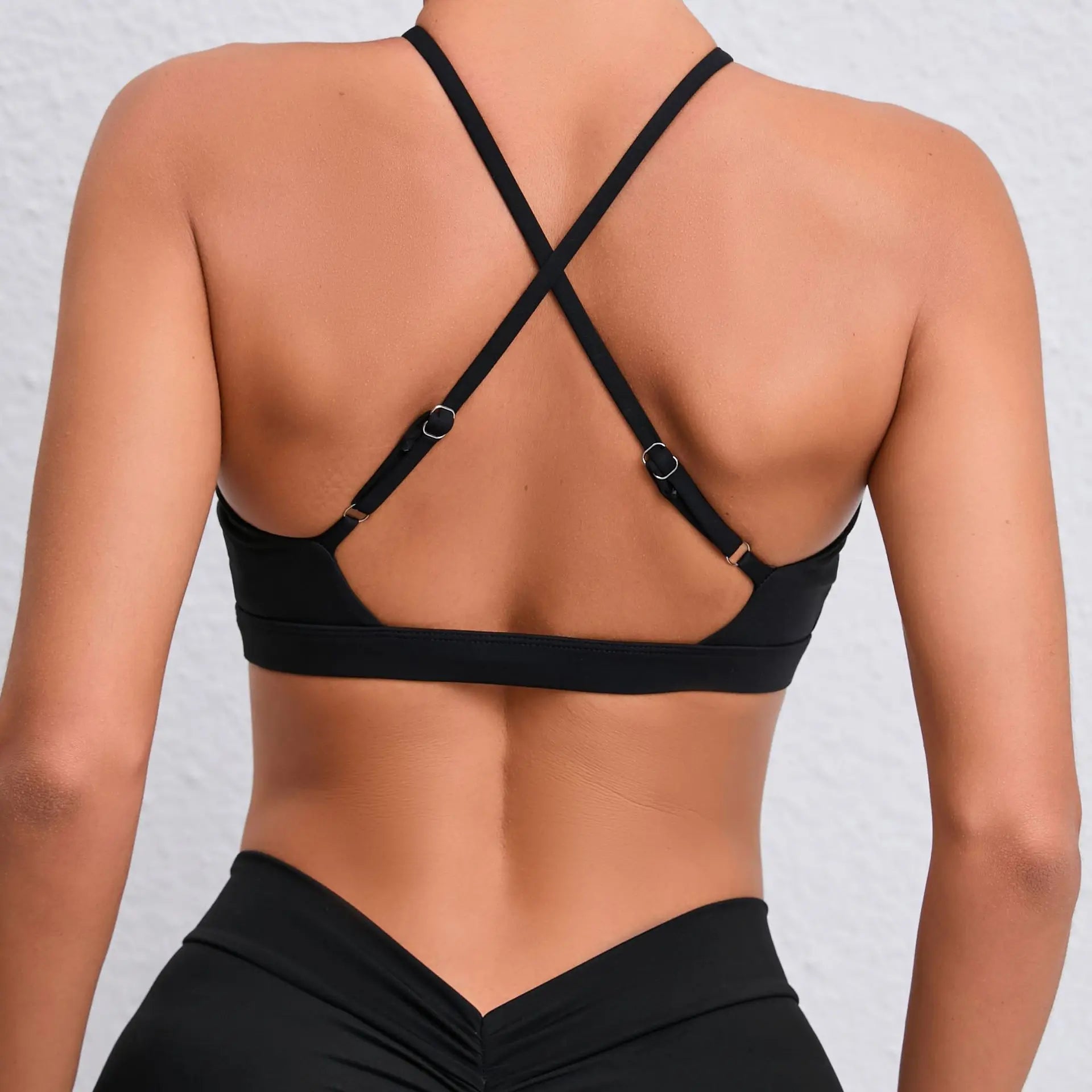 Women's Running Sports Bra Cross-Back Fast-Drying Breathable Seamless Yoga Tank Top