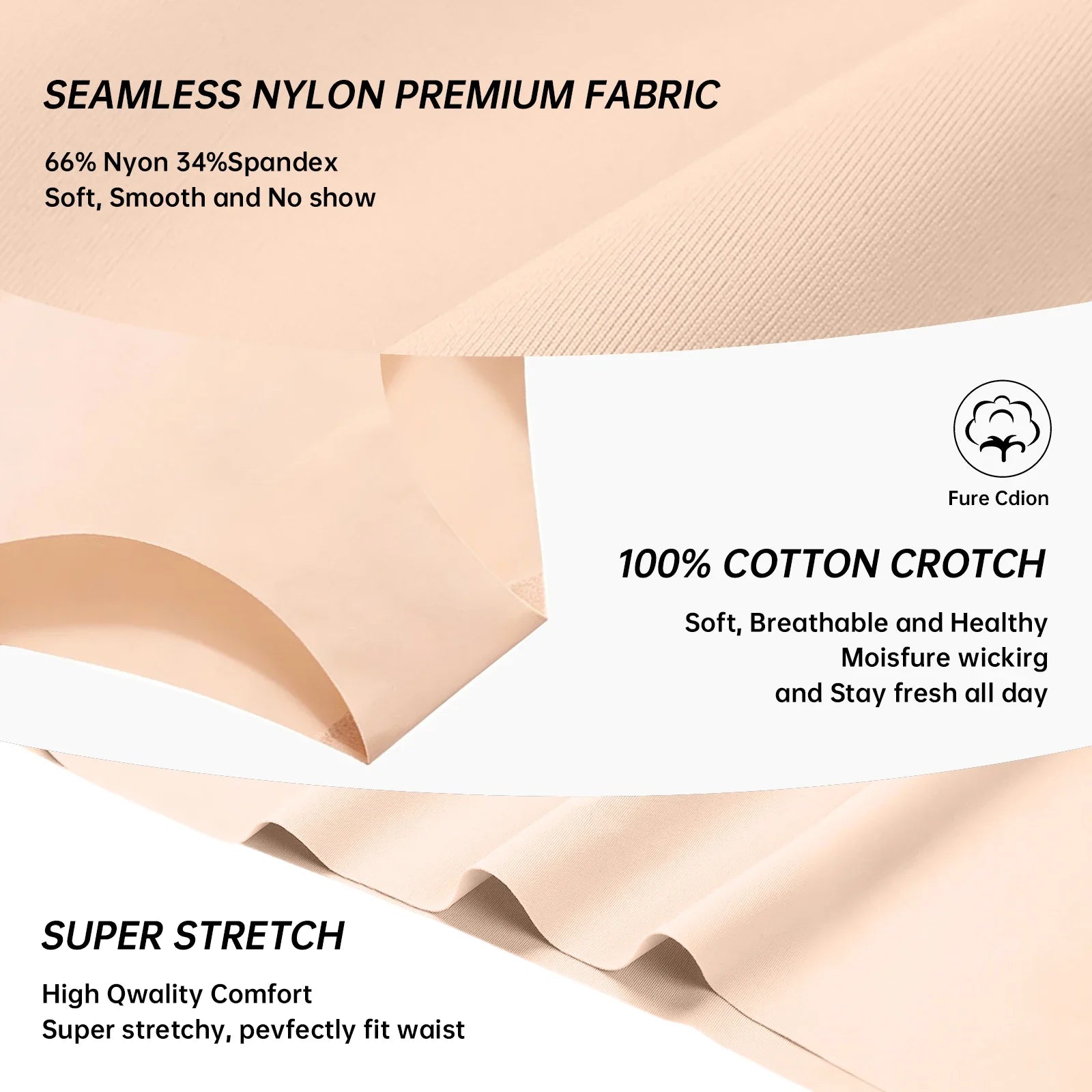 Women Lingerie High Waist Seamless Underwear Breathable Comfort Briefs Soft Thong Women Sexy Panties S-2XL
