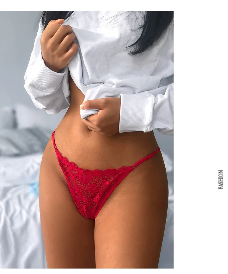 Lace G string Sexy Panties Women Underwear Briefs Hollow Out Thong High Quality Transparent Underpants Lingerie Girls Intimates