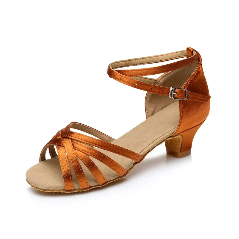 CLYFAN Children Dance Shoes for Girls Ballroom Latin shoes Ladies Modern Tango Dancing Women Latin Shoes Salsa Sandals