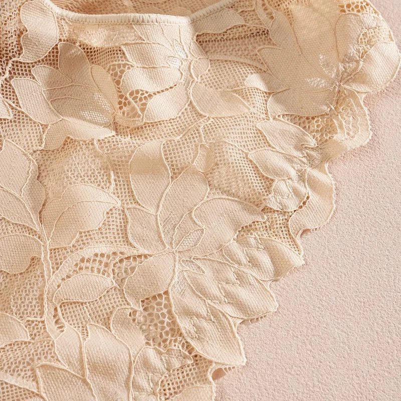 Sexy Floral Lace Underwire Bras Panties Sets Hollow Out See-Through Romantic Lingerie Underwear Sexy Women Panties S-XL