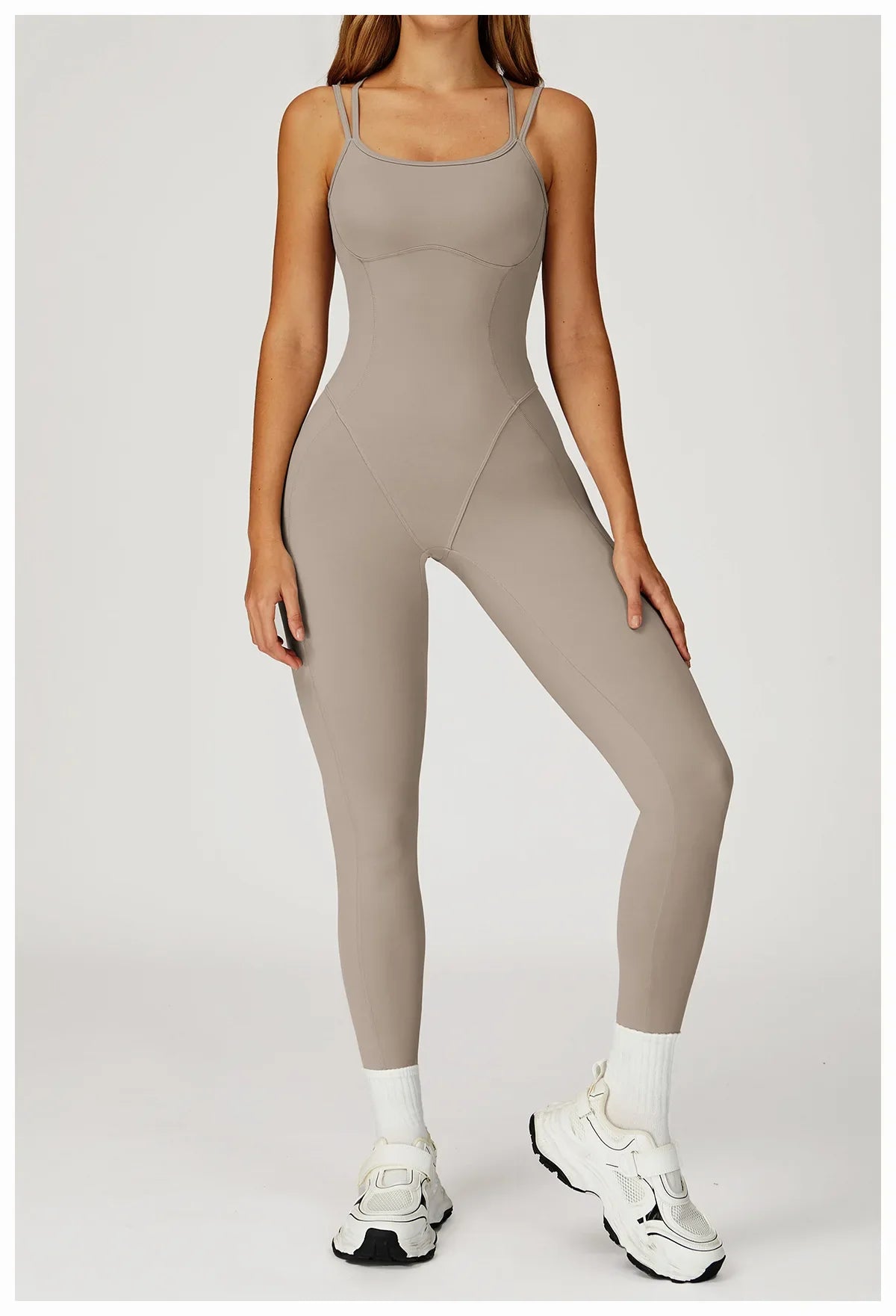 Hearuisavy Female Jumpsuit Long Elegant Sports Bodysuit Woman Gym Clothes Strappy Fitness Overalls Push Up Pilates Yoga Leotard