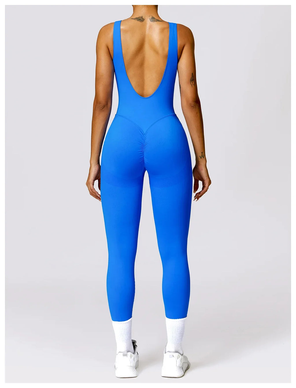 Seamless One-piece Suit Women Sports Jumpsuit Push up Yoga Suit Backless Sportswear Set Women Sleeveles Workout Bodysuits Female