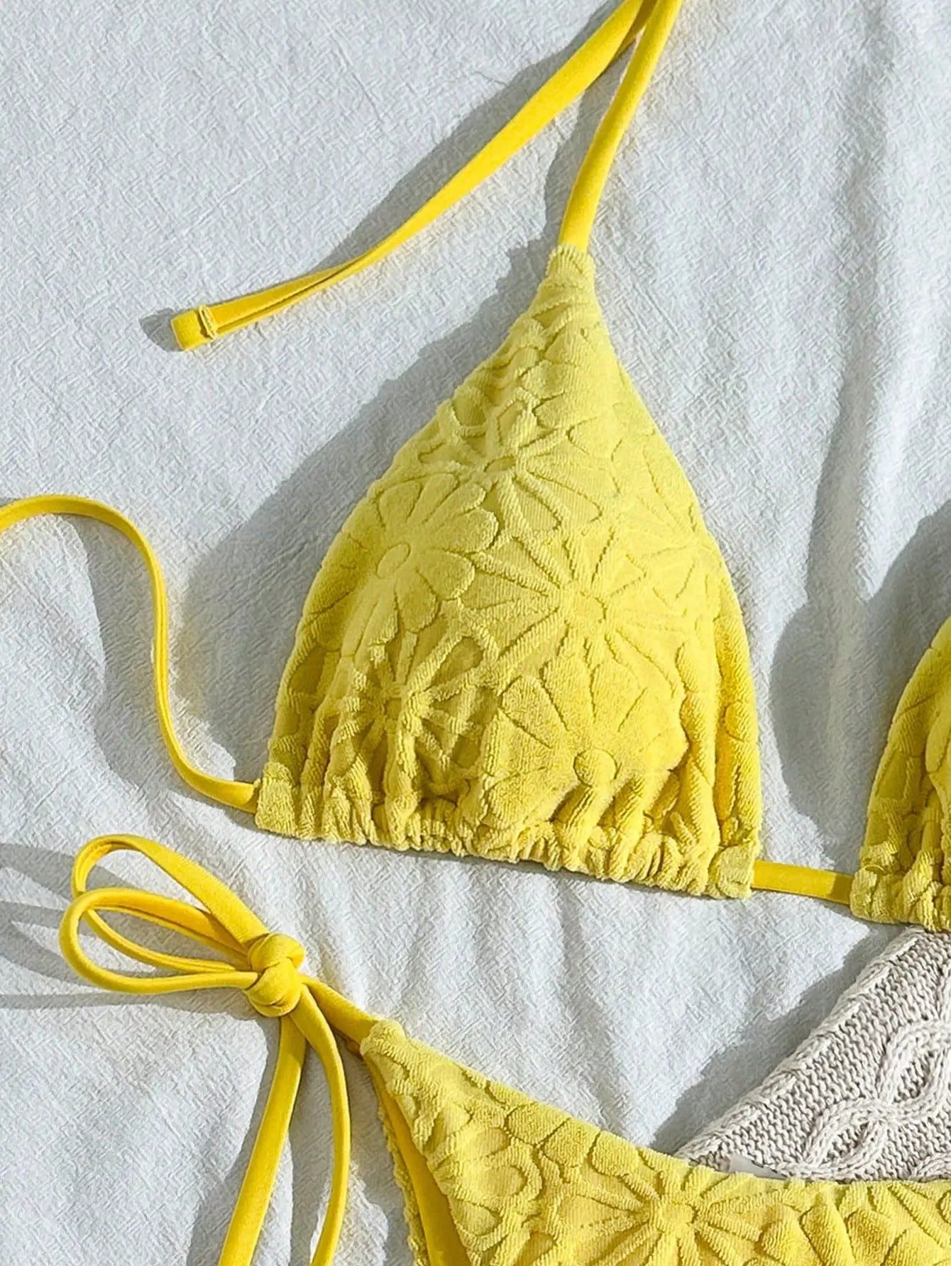 Sexy Yellow Micro Bikini 2026 Mujer Women Halter Push Up Bra Bandage Thong Swimsuit Summer Bathing Suit Holiday Swimwear Biquini