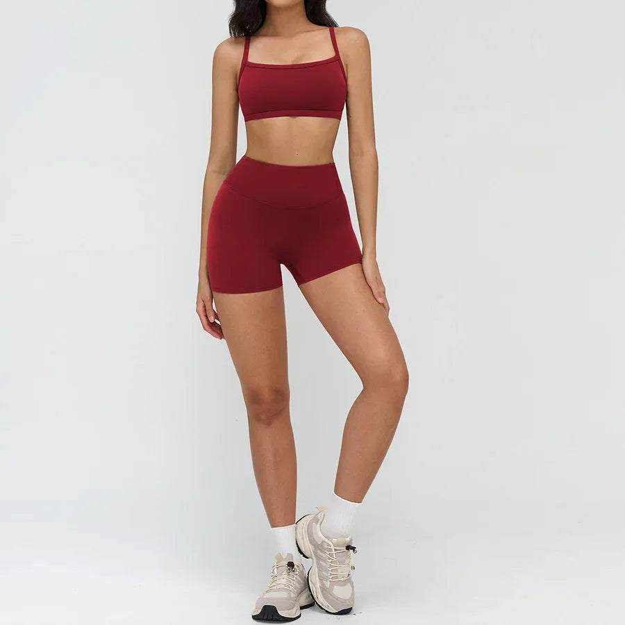 Yoga Clothes Set 2PCS Gym Crop Top Women Outfits Sports Bra High Waist Legging Fitness Suit Running Workout Tracksuit Sportswear