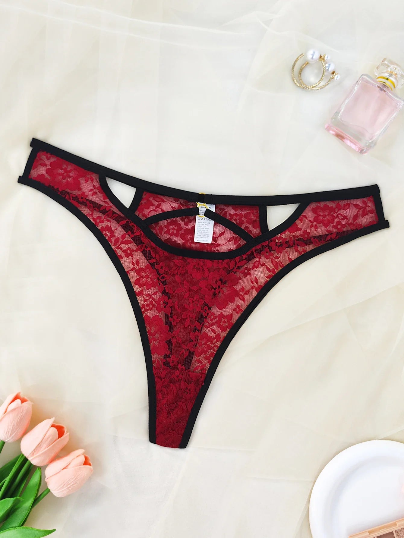 1pcs Plus Size 1XL-4XL Sexy Lace Women's Panties Low Rise Hollow Out Breathable Comfort Female Underpants Lingerie Lady Briefs