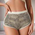 1pcs Mid Rise Leopard Print Women Boyshort Breathable Comfortable Female Underpants Lingerie Women 's Panties Underwear