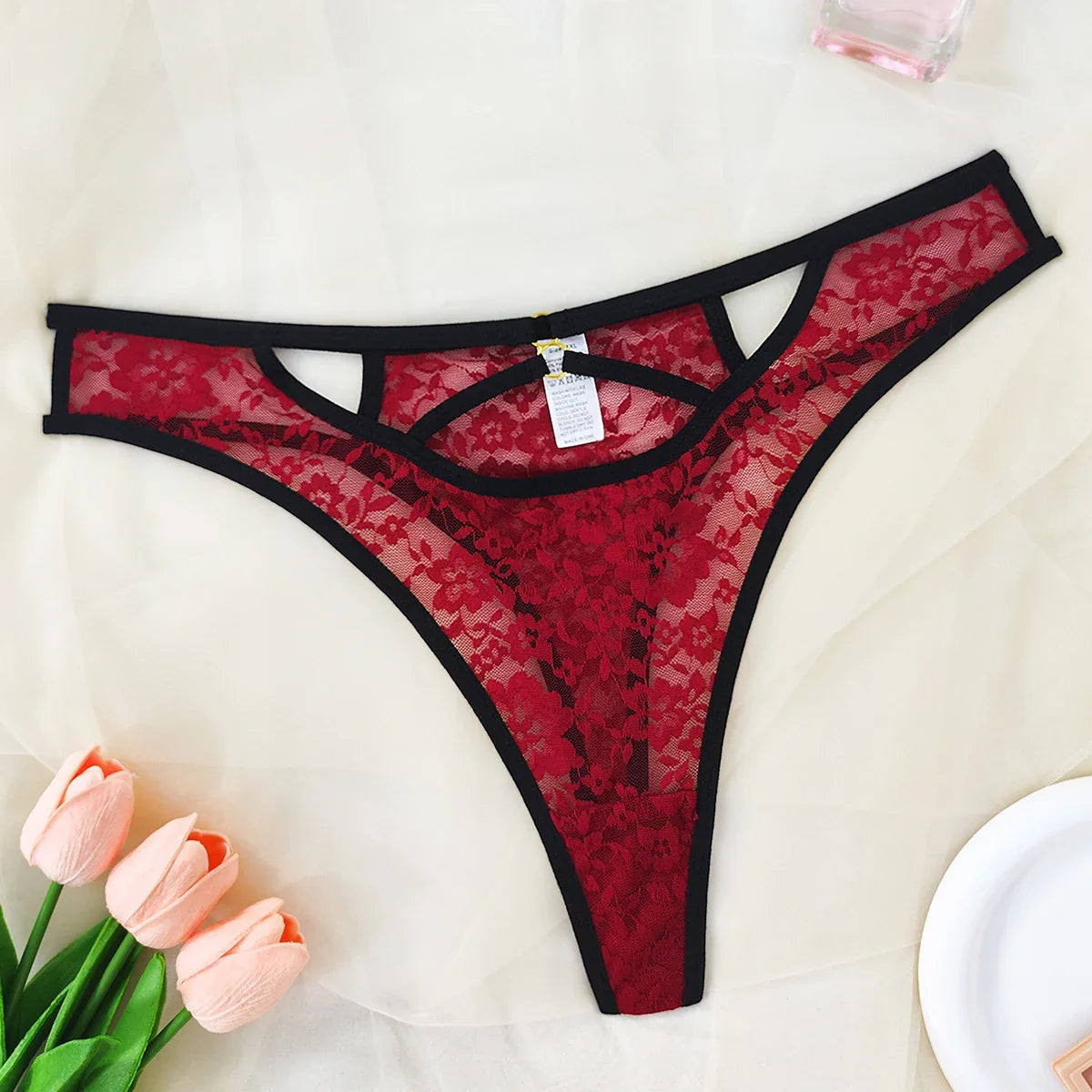 1pcs Plus Size 1XL-4XL Sexy Lace Women's Panties Low Rise Hollow Out Breathable Comfort Female Underpants Lingerie Lady Briefs
