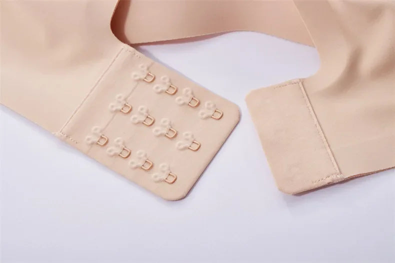Wireless Comfortable Bra Large Cup Seamless Anti-Sagging Back Smoothing Underwear Soft Women's Hollowed-Out Full Cover Bras