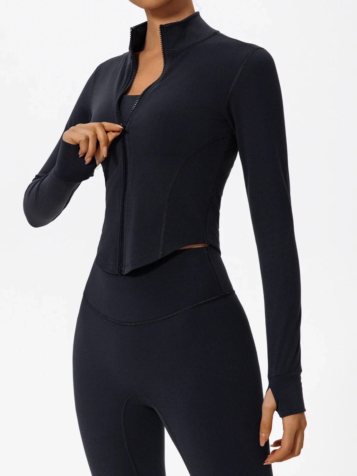 Hearuisavy Summer Ultra-Soft Fabrics Tight Sports Jackets Women Zipper Gym Yoga Clothes Female Quick-Dry Long Sleeve Sportswear