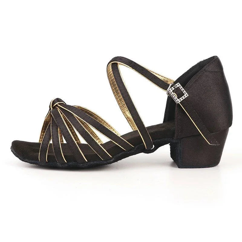 CLYFAN Children Dance Shoes for Girls Ballroom Latin shoes Ladies Modern Tango Dancing Women Latin Shoes Salsa Sandals