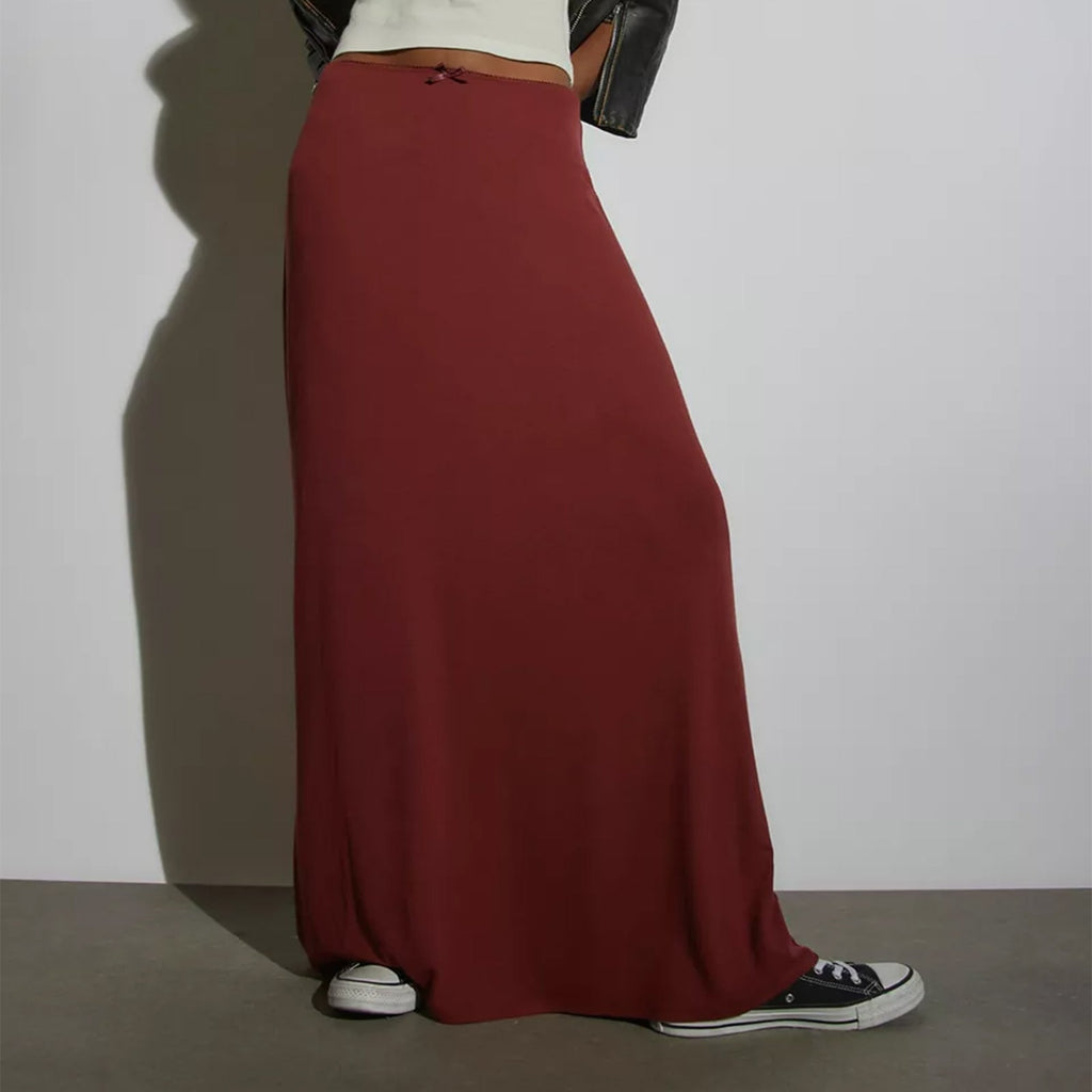 Women Casual Spring Summer Long Skirts Solid Color Fashion Straight Skirts Elegant Loose Y2k Outfits For Female Streetwear