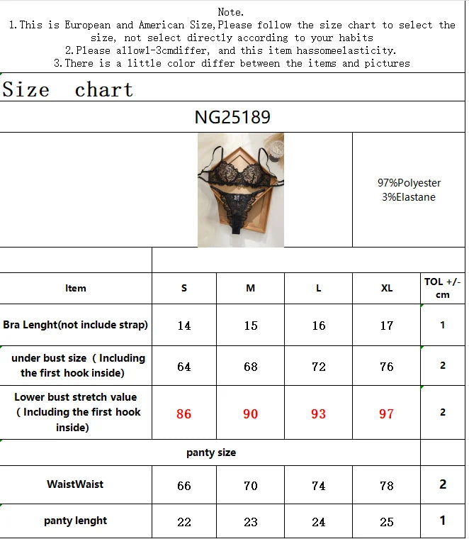 French Sexy Lingerie Set - Embroidered Sheer Bra And G-string for Large Breasts Anti-sagging Breathable Underwear for Women