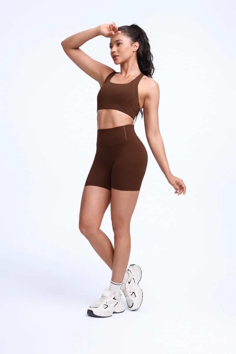 DIAS FIT JOY Cloud feeling wide shoulder strap cross beauty back removable padding sports bra Pilates cycling fitness