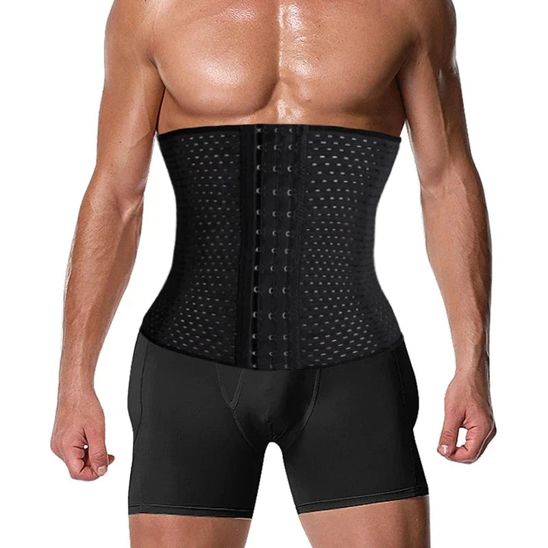 Waist Trainer Shapers Corset For Men Abdomen Reducer Slimming Belt Shapewear High Compression Modeling Strap Workout Girdle Faja