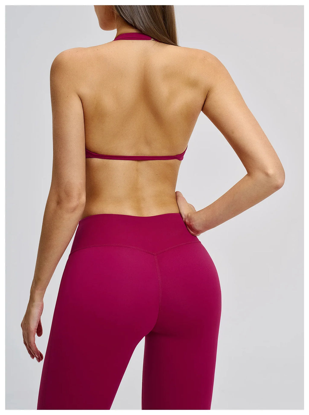 Summer Sports Bra Women Seamless Halter Top Fitness Bra High Support Push-up Open Back Gym wear Running Yoga Workout Underwear
