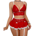 Lingerie Temptation Cosplay Uniform Transparent Bra And Panty Garter Underwear Set Dress Sexy Outfit Costumes Nightgowns Thong
