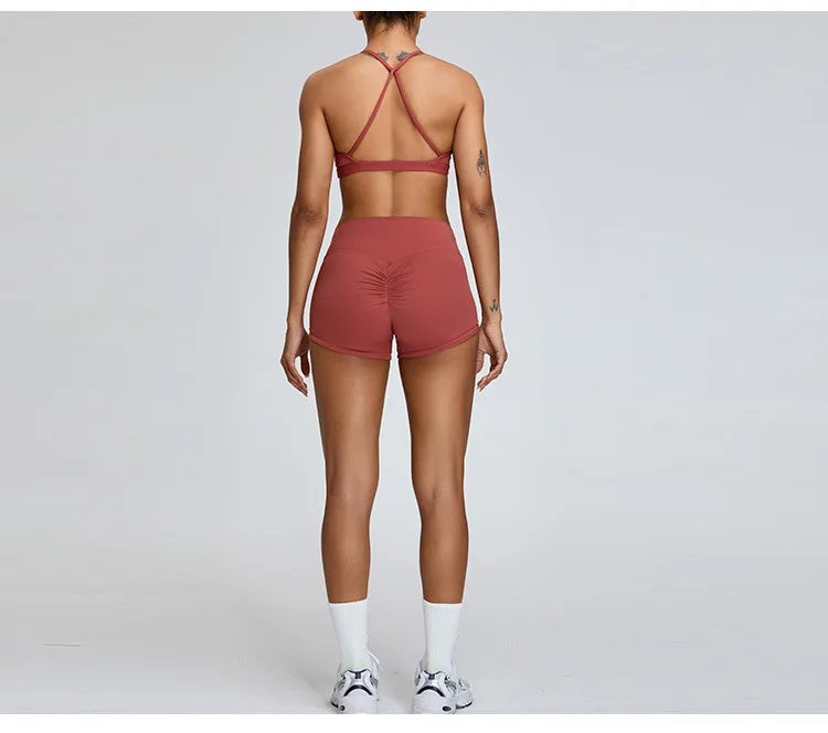 Yoga Shorts Buttock Lift Scrunch Fitness Shorts Gym Legging Cycling Slim Fit Workout Shorts Women High Waist Sports Shorts Women