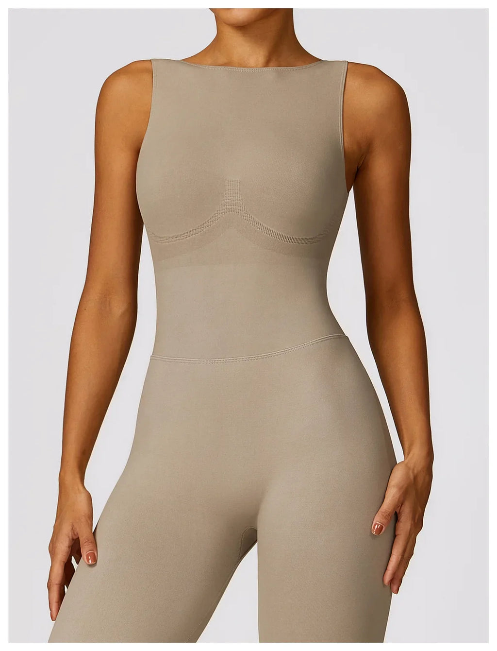 Seamless One-piece Suit Women Sports Jumpsuit Push up Yoga Suit Backless Sportswear Set Women Sleeveles Workout Bodysuits Female