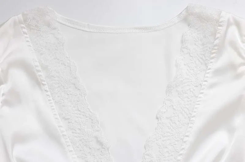 Lace Patchwork Solid Short Sleeve Tops for Women V Neck Lace Splicing Straps Skinny T-shirt Female Elegant Casual Slim Fit Tees