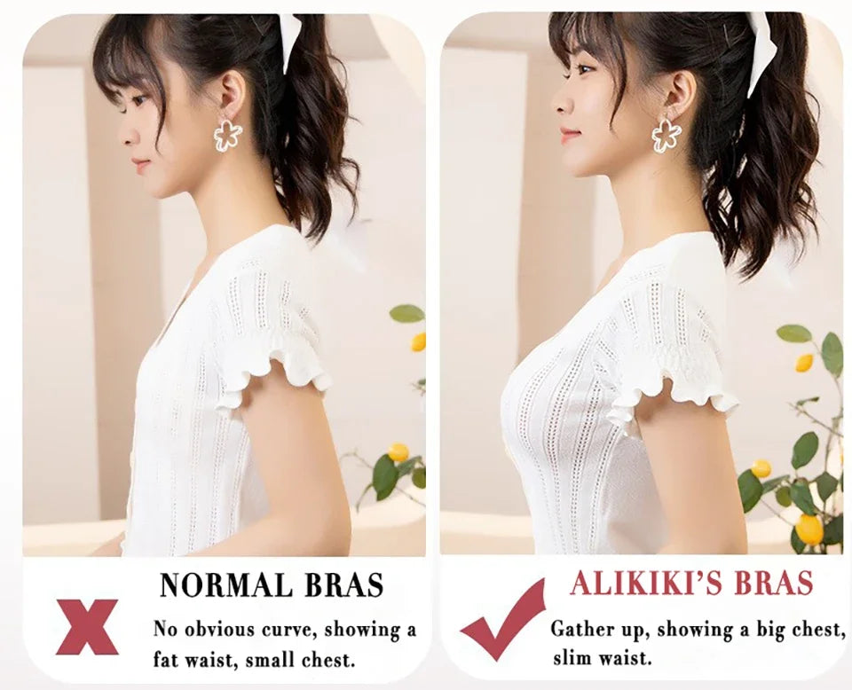 Deep V Jelly Bras Wireless Comfortable Supportive Bra No Underwire Push Up Bralette Seamless Underwear for Women