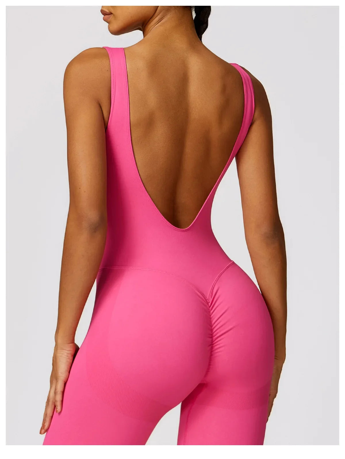 Seamless One-piece Suit Women Sports Jumpsuit Push up Yoga Suit Backless Sportswear Set Women Sleeveles Workout Bodysuits Female