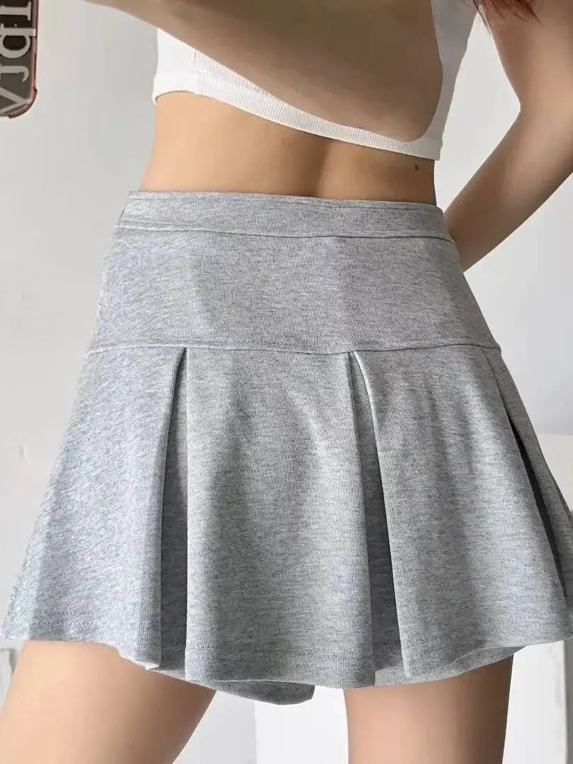 2026 Spring/summer New High Waisted Sporty Style Pleated Skirt Women Spicy Girl Casual Versatile Wrap Hip Short Skirt EJQ2