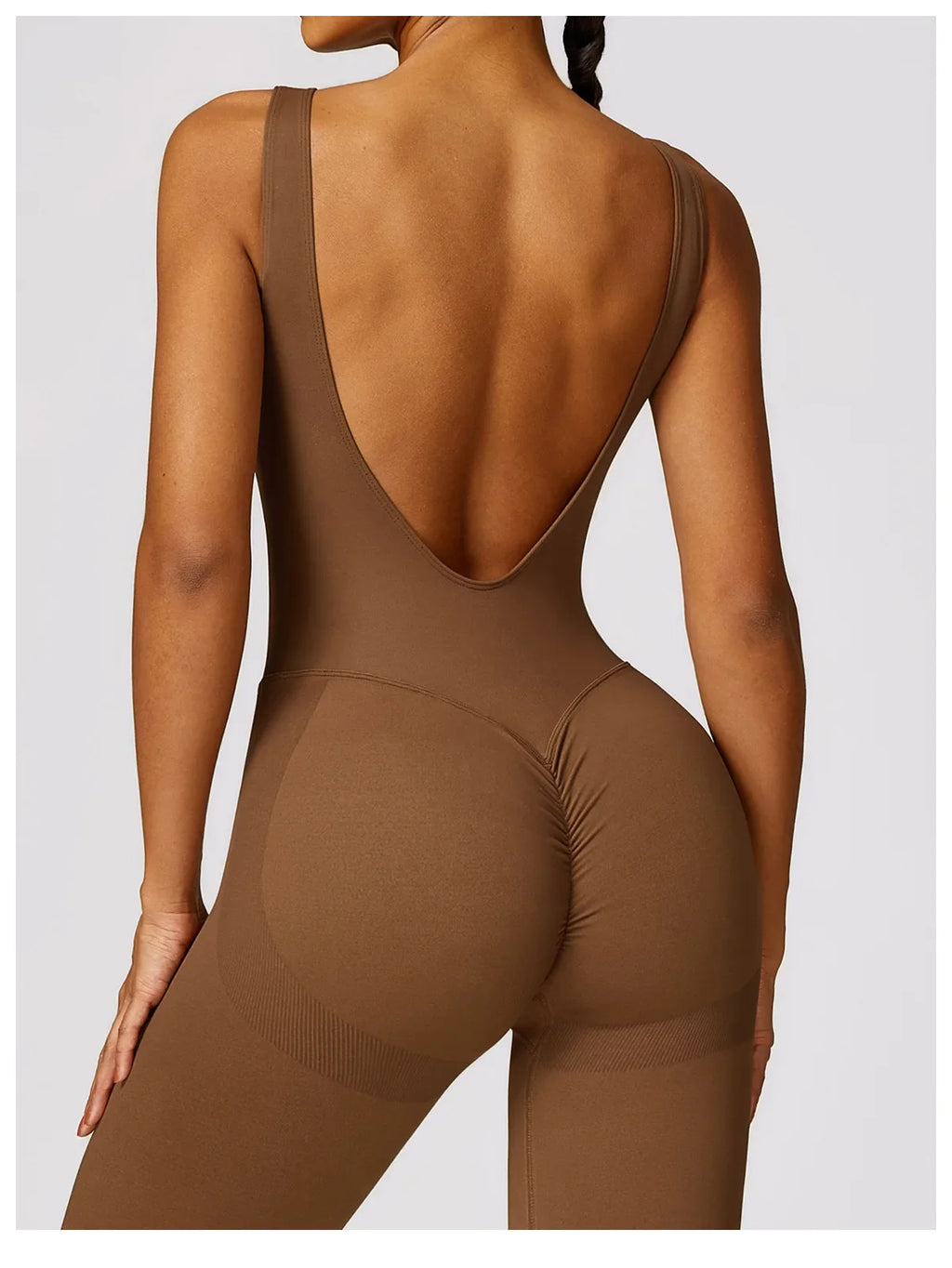 Seamless One-piece Suit Women Sports Jumpsuit Push up Yoga Suit Backless Sportswear Set Women Sleeveles Workout Bodysuits Female