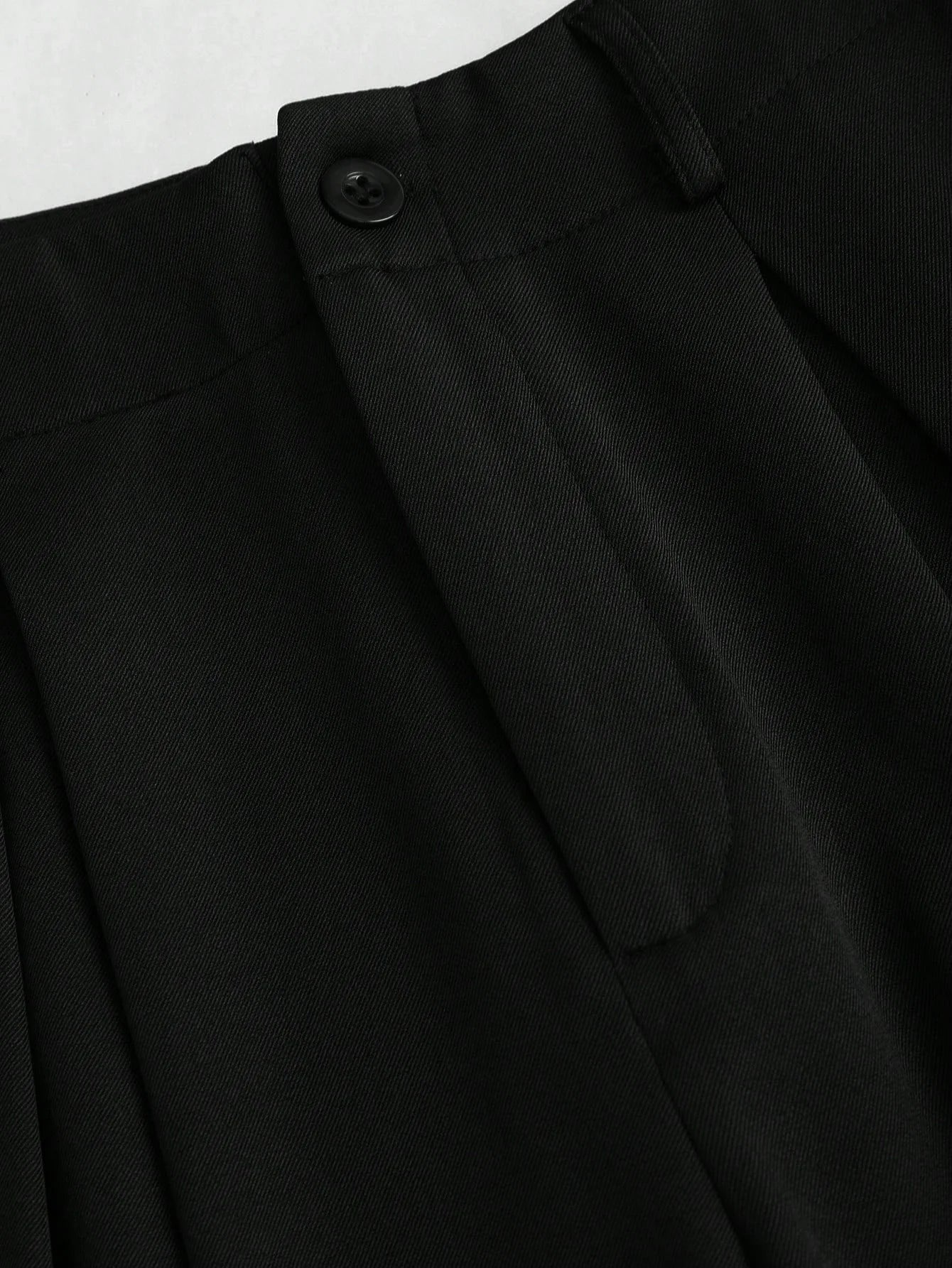 Women's Elegant Jacquard Pleating Wide-Leg Pants Office/Commuting Solid Color Loose Casual Suit Pants, Autumn/Winter