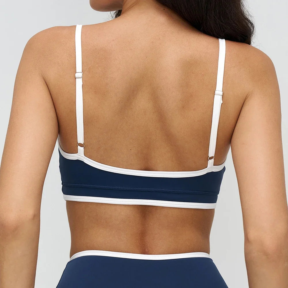 Women Bra Shockproof Gym Top Women Underwear Thin Strap Halter Sports Bras Scrunch Push-up Workout Yoga Tank Tops Women's Clothe