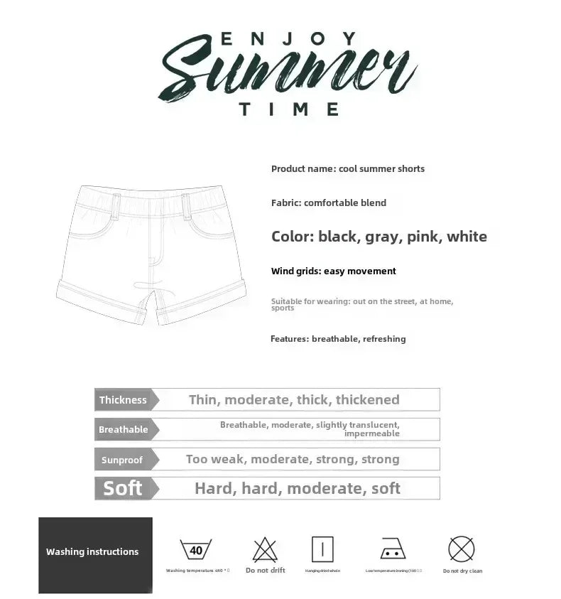 Women Striped Casual Shorts Korean Harajuku Loose All Match Sports Shorts Summer Fashion Simple Yoga Thin Mini Shorts Female