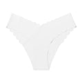 Ice Silk Ruffles Sexy Girls Briefs Seamless Women Panties Underwear T Back G String Yoga Fitness Thong Underpants Plus Size S-XL