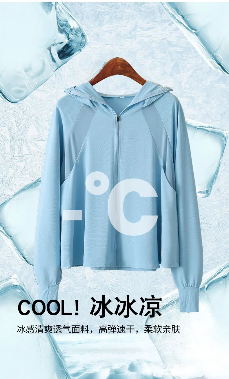 UV Protection Hooded Windbreaker Ice Silk Sun UPF 50+ UV Protection Jacket Big Brim Thin Ice Silk Sun Protection Jackets 4XL 5XL
