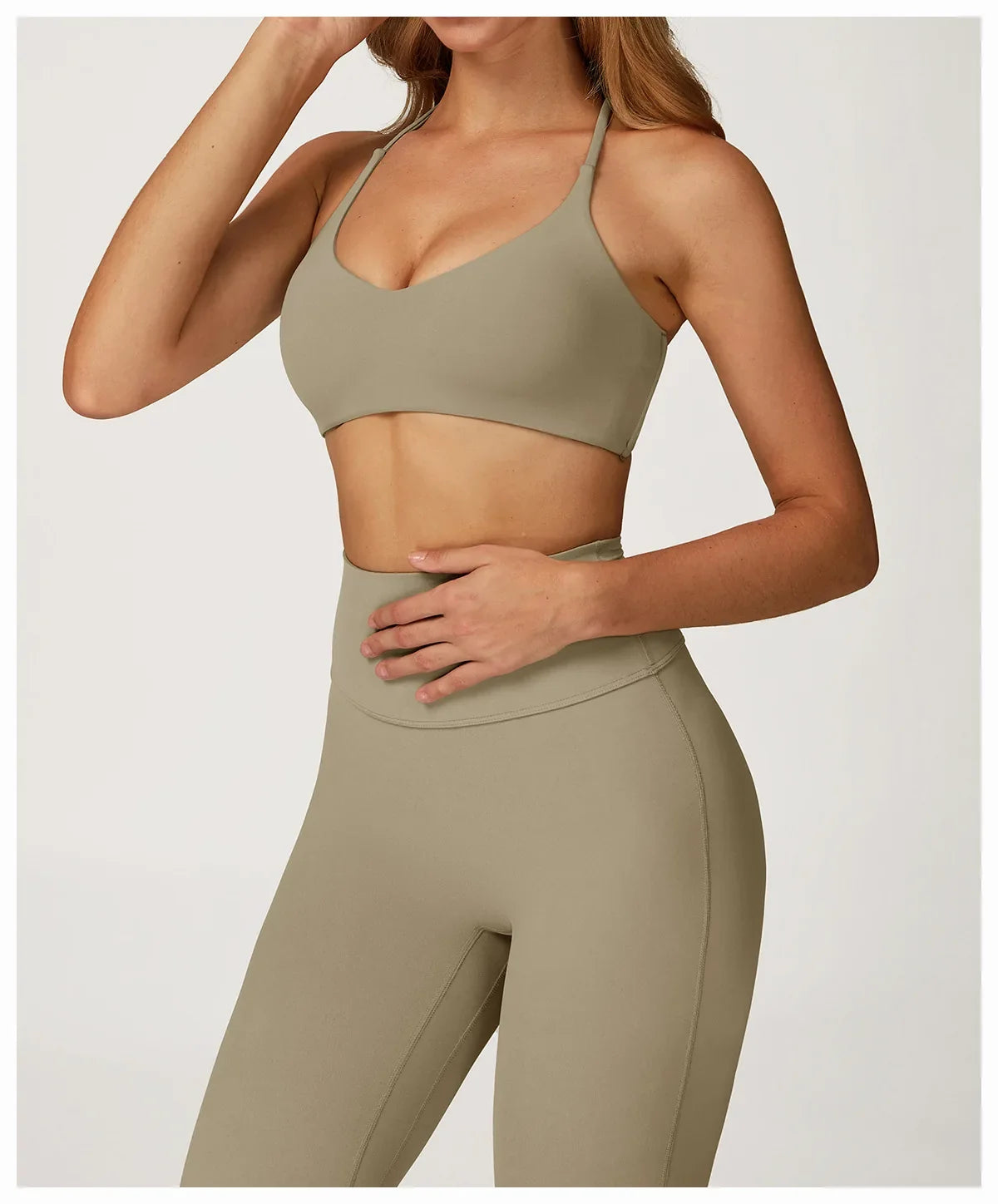 Summer U-Shaped Multi-Strap Cross Back Women Pilates Fitness Sports Bra Top Gym Yoga Athletic Tight Workout Jog With Chest Pad