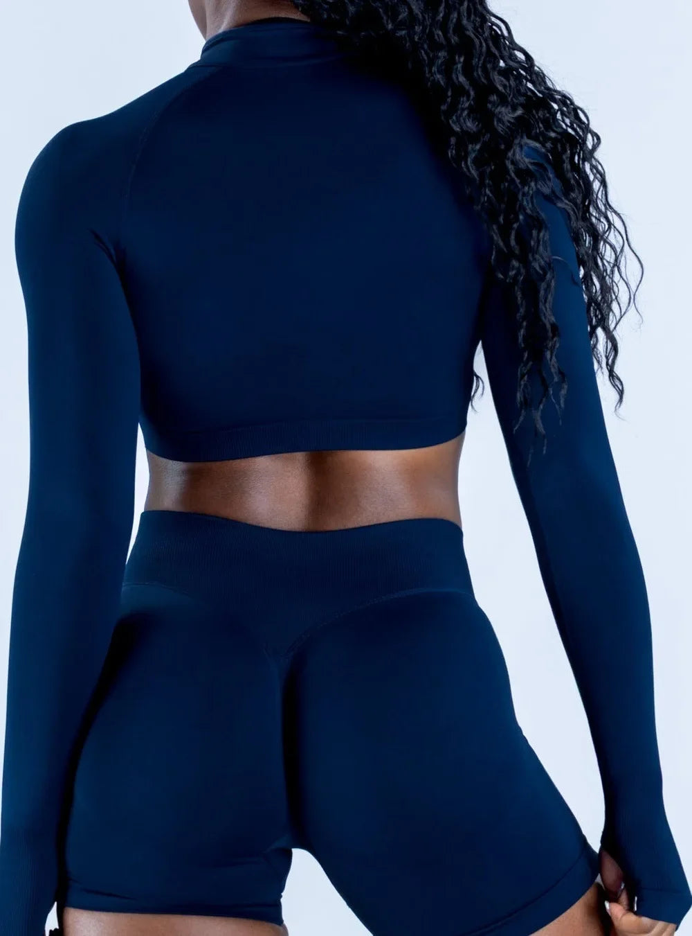 NCLAGEN Impact Crop Zippy Fitness Top Long Women Sleeve GYM Clothes Seamless Running Workout Quick Dry Pilates Sports Yoga Shirt