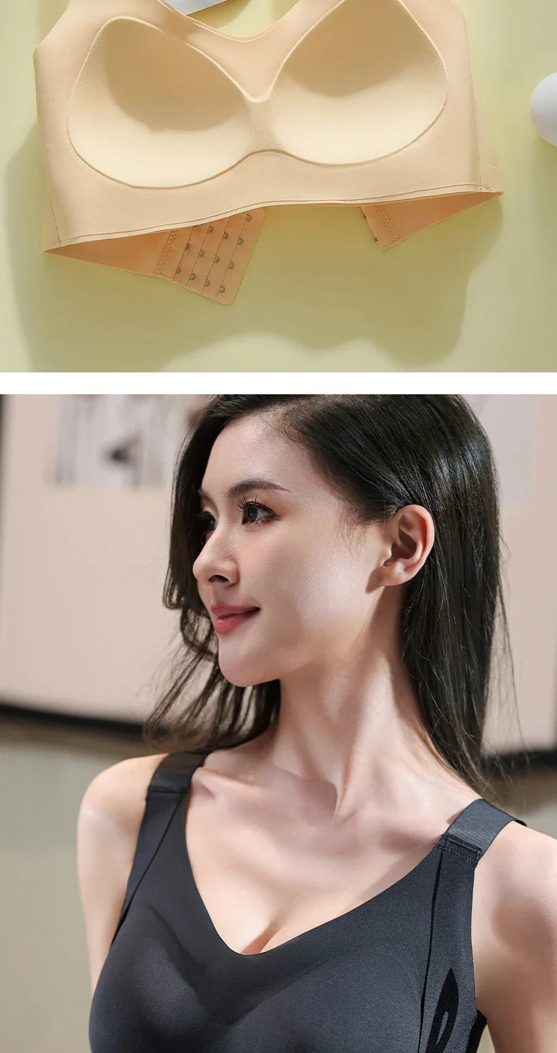 Sexy Lifting Seamless Underwear Women's Small Breasts Gathering No Steel Ring Bh Upper Holder Breast Adjustable Ladies Bra M-6XL