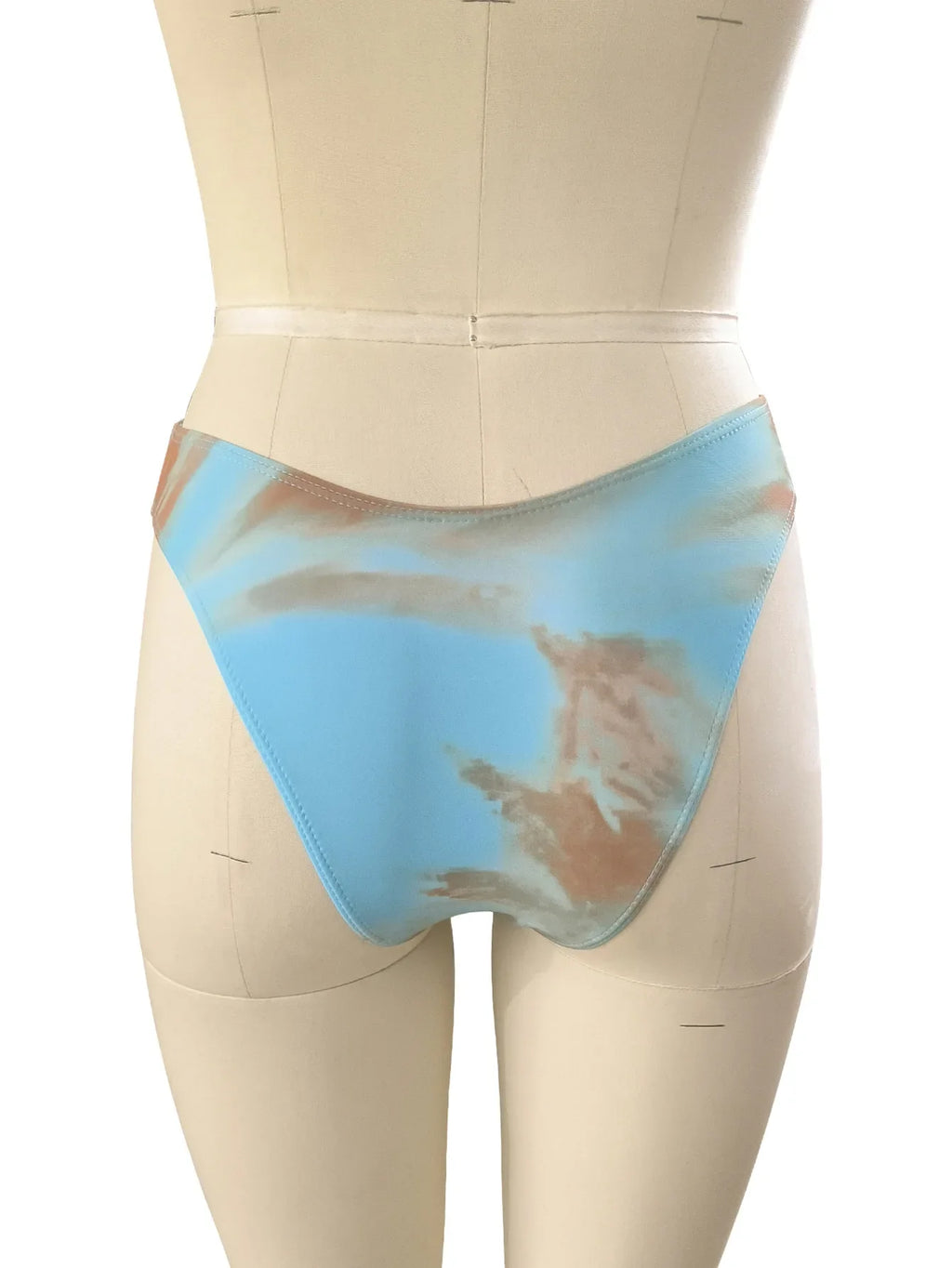 Sexy Blue Tie Dye Gradient Bikini Set 2026 Women Ruffle Push Up Crop Top High Waist Swimsuit Beach Bathing Suit 2 Piece Swimwear