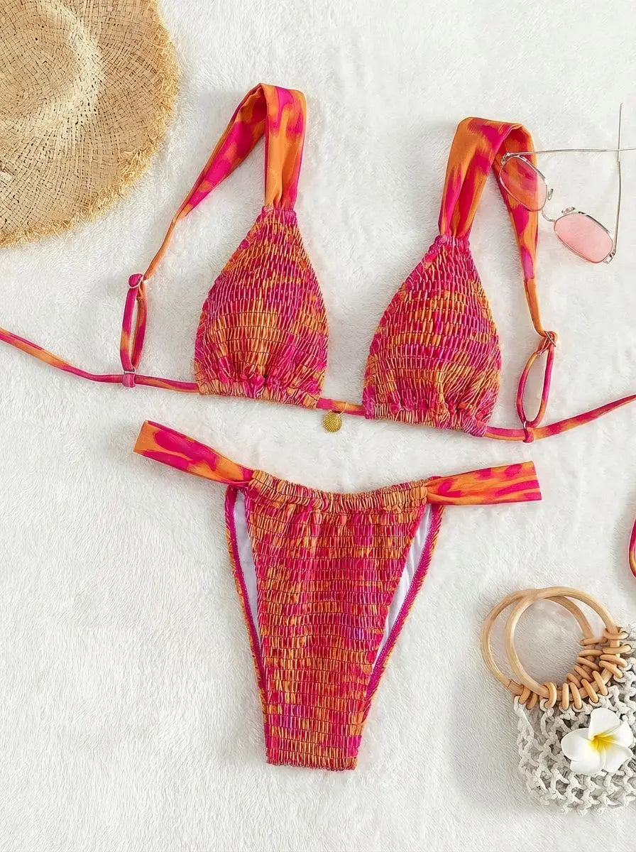 2026 Sexy Print Bikini Trend Swimsuit For Women Bikinis Sets Thong Swimwear Micro Feminine Bathing Suit Swim Beach Wear Monokini