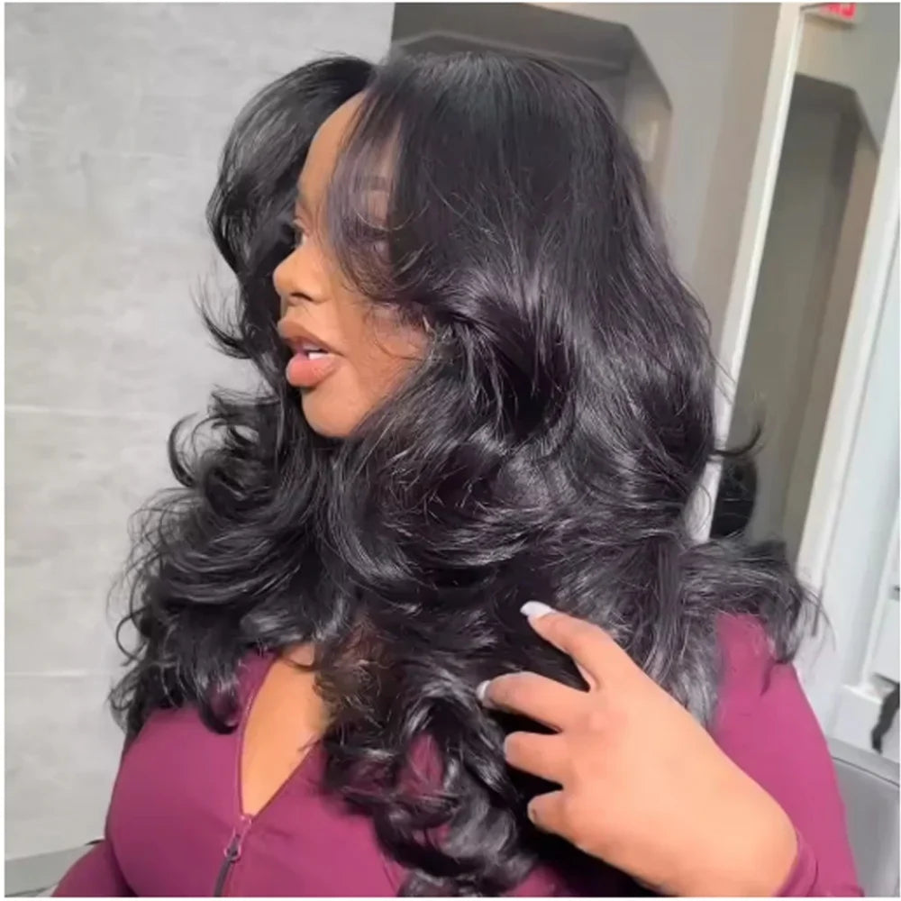 13x6 Body Wave Lace frontal Wig  Human Hair Pre Plucked Glueless 13X4 Brazilian Body Wave HD Transparent Lace Wigs For Women