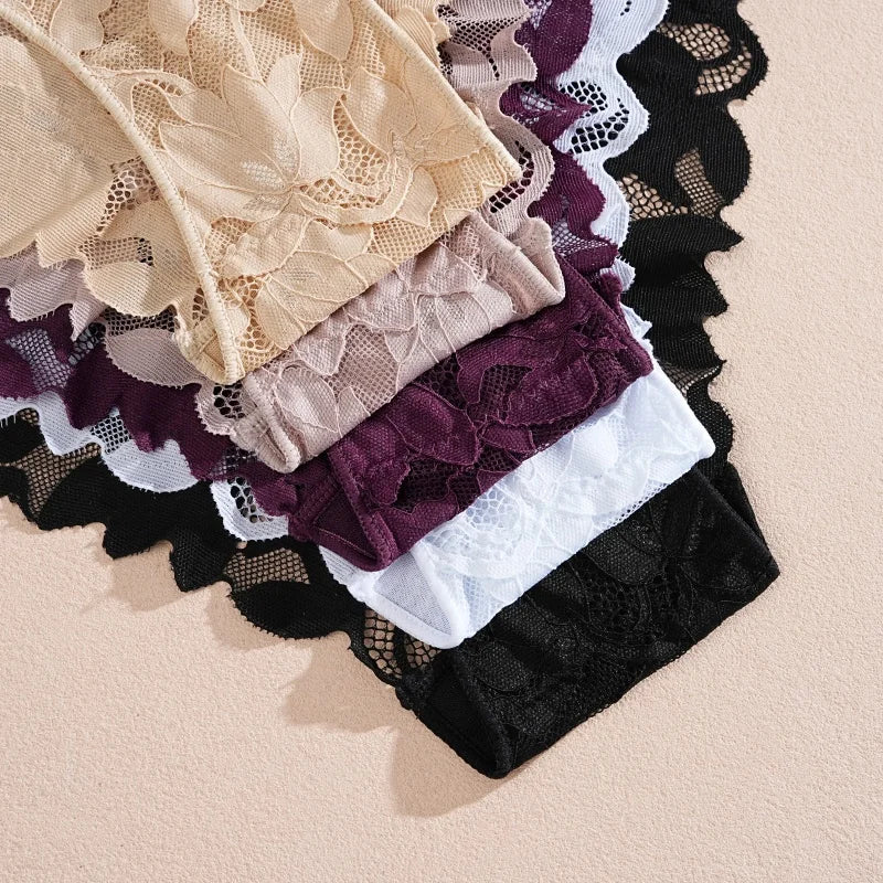New Sexy Floral Lace Underwire Bras Panties Sets Hollow Out See-Through Romantic Lingerie Underwear Sexy Women Panties S-XL