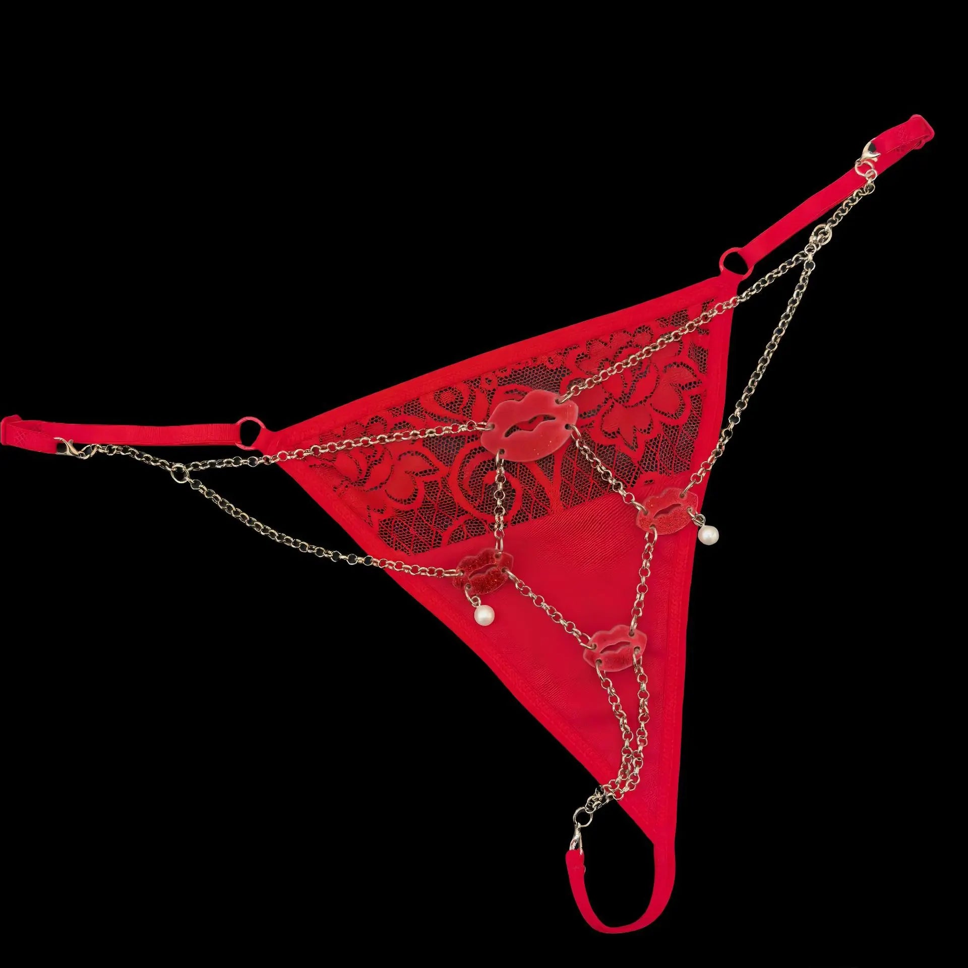 Rhinestones Metal Chain Sexy Women Panties Gem G String Girls Briefs Thong Lace Erotic Female Underwear Low Waist Intimates