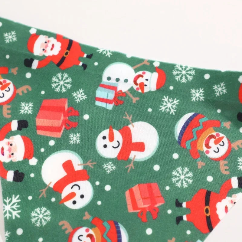 4Pcs Christmas Print Underwear Breathable Shiny Belt Thong Women Skin-friendly Fashionable Casual Christmas Gifts