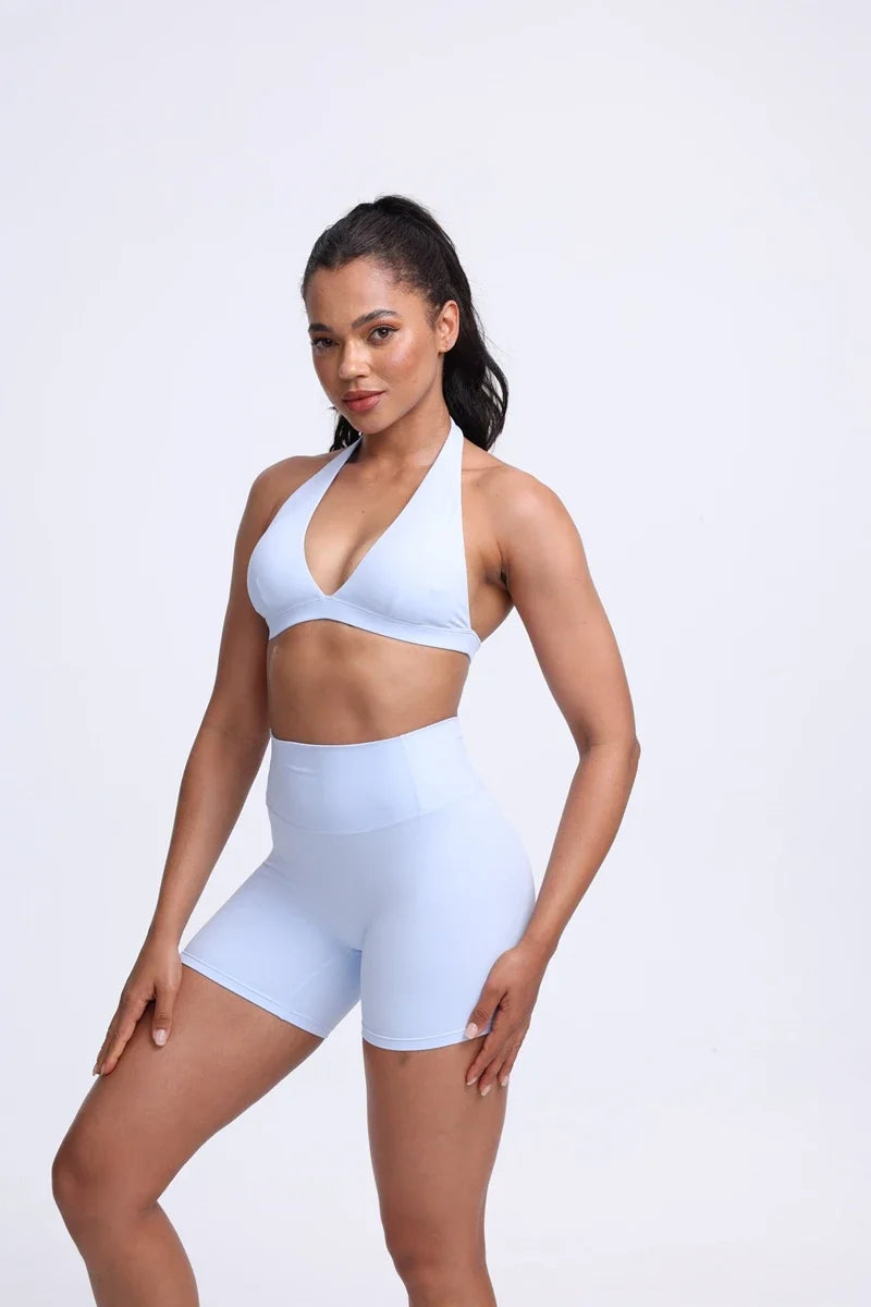 DIAS FIT JOY -Neck Hanging Neck Naked Feeling Yoga Bra for Running Fitness Cycling - Breathable Comfortable Sports Bra for Women