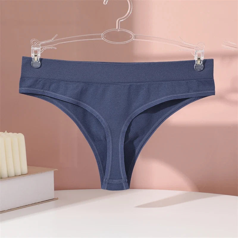 3PCS Seamless Women's Lingerie Female Thongs Sexy Underwear Low-Rise Underpant Women's Panties Intimates Bikini Briefs S-XL