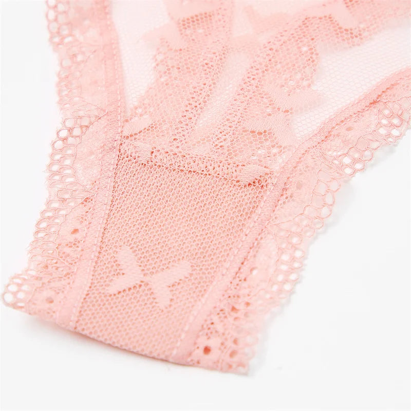 New 3Pcs Lace Thongs Women Floral G-string Underwear Trendy Letter T-Back Underpants Sexy Low Waist Bikini Panties Ladies Panty