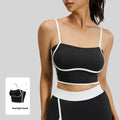 Summer Hot Sale Solid Color Women Fitness Bra Tights Yoga Vest High Strength Shockproof Gym Sports Top Push Up with Chest Pad