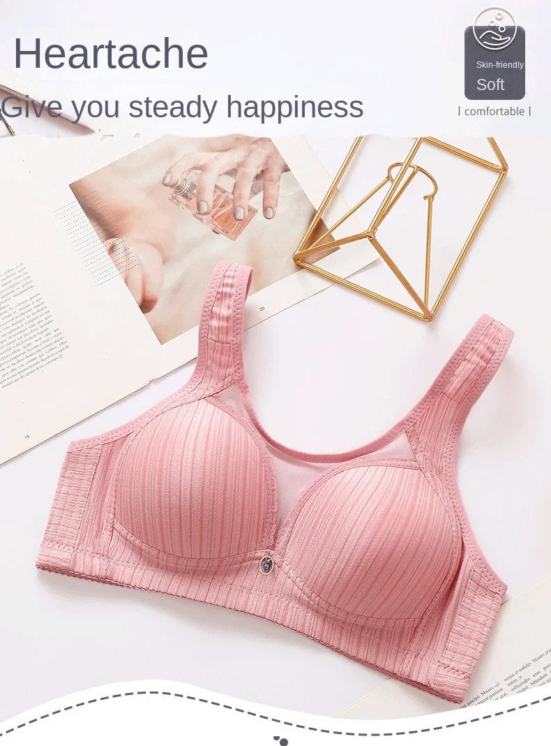 42-44 B/C Large Cup Underwear for Women Bra Large Size Comfortable No Steel Bra Fashion Bralette Tops Middle Aged Lingerie