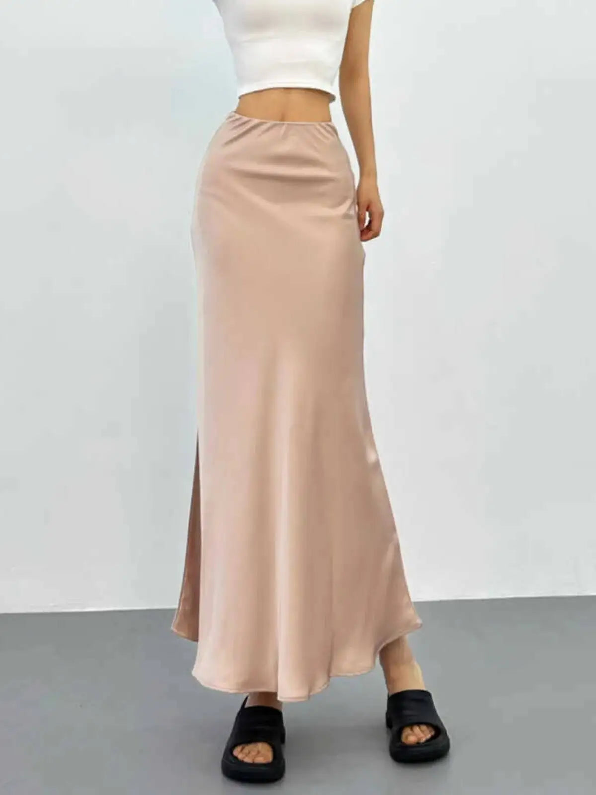 2026 Summer New High Waist Wrap Hip Slim Half Length Skirt Women Design Sense Niche Leisure Solid A-line Fishtail Skirt V38V