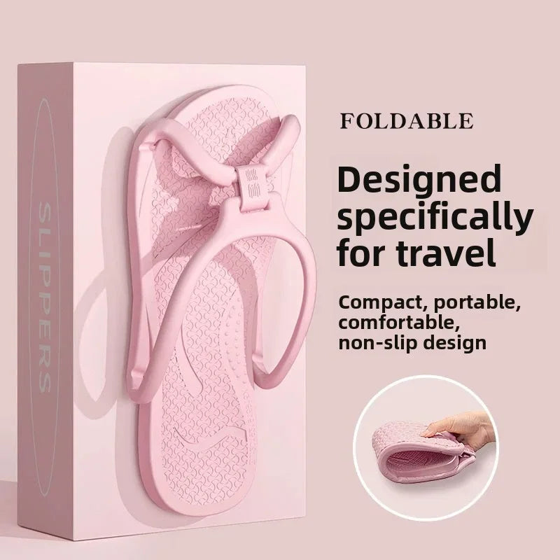 Travel Slippers Foldable EVA Soft Quick Drying Unisex Portable For Hotel Bathroom Shower Men Women